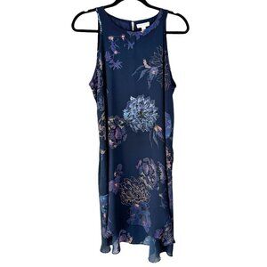 Katherine Barclay Montreal Navy Blue Floral‎ Dress 10 Artistic